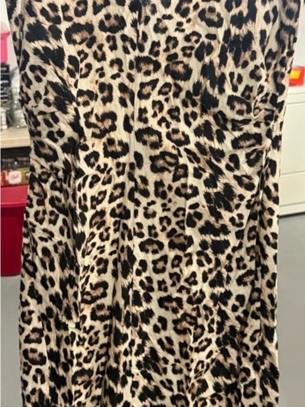 Zara Leopard Print Midi Dress - Tan & Black - Picture 5 of 5
